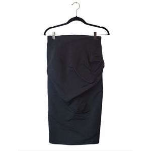 Lezley George London Classic Black Ruched Pencil Skirt Women's Size M